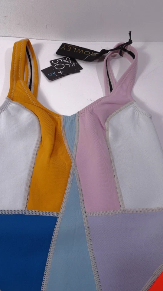 Traje de baño de una pieza Cynthia Rowley bloque de color prisma talla XS NUEVO CON ETIQUETAS 298 Foto 4 de 4