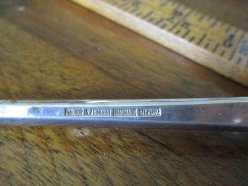 Sterling Silver PORTER BLANCHARD Handmade Hand Hammered 16" STUFFING SPOON Fab! - Bild 7 von 7