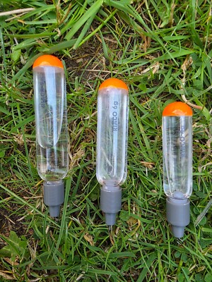 Wassergefüllte Pellet Waggler 4g, 6g und 8g -- 3er Pack Schwimmer im Koffer