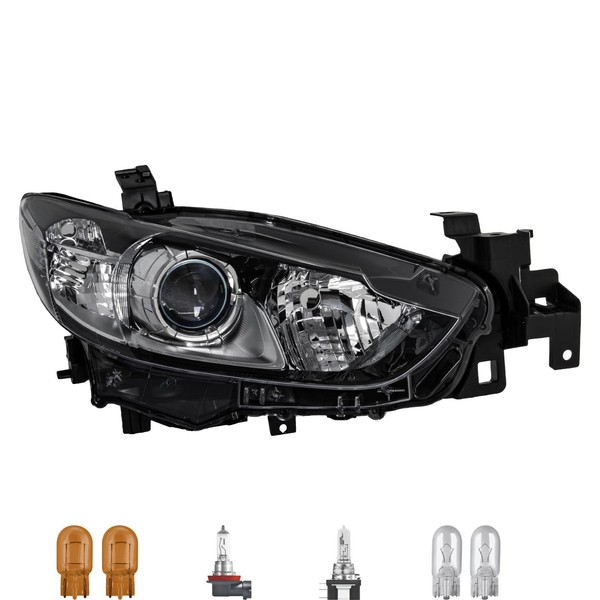 Halogen Scheinwerfer Rechts H11 Schwarz FüR Mazda 6 Kombi Stufenheck Inkl Lampen-image