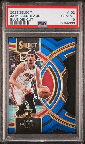 20023 Select Jaime Jaquez JR Rookie Blue Die Cut Prizm /249 PSA 10 NBA #102 - Picture 2 of 3