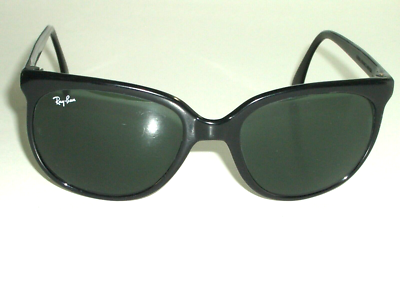 1980's VINTAGE BAUSCH & LOMB RAY-BAN GLOSSY BLACK G15 CATS 1000
