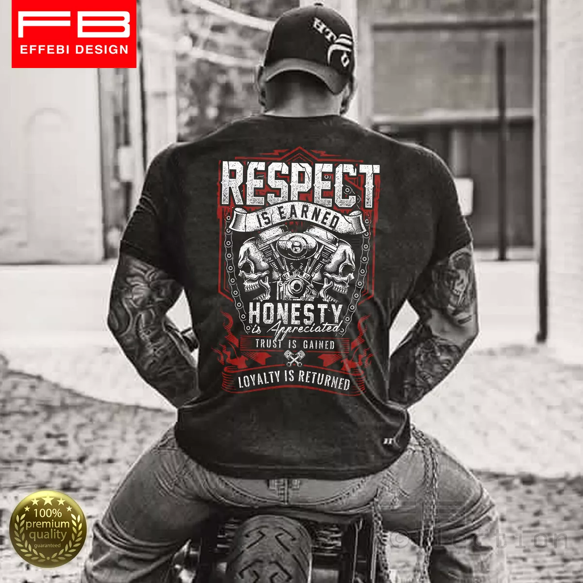 T-shirt homme avec motif moto H.D