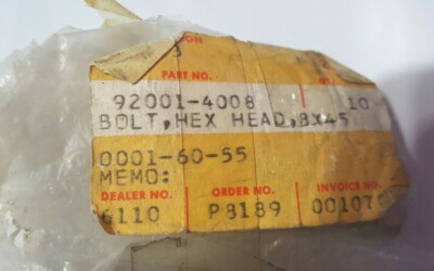 Kawasaki (8x45) Hex Head Bolt NOS 92001-4008 Qty. 2 (8172) | eBay