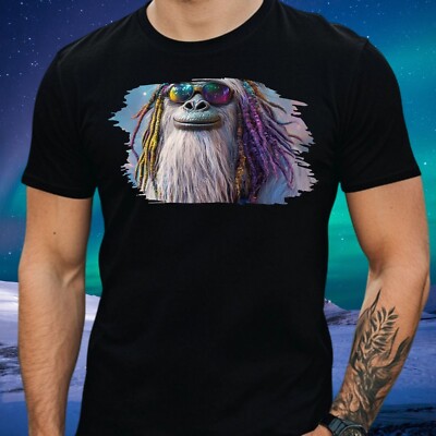 Mens Yeti Dreadlocks Print Cotton T-Shirt Size S to 5XL