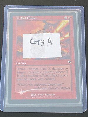 Foil Tribal Flames 176/350 MTG Invasion Set LP+/EX+ English (COPY