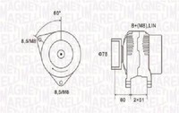 Original Magneti Marelli Generator 063731919010 FüR Ford