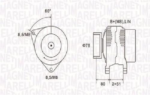 Original Magneti Marelli Generator 063731919010 FüR Ford-image