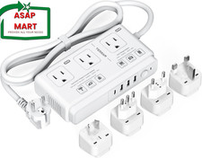 220V to 110V Voltage Converter, TESSAN Universal Travel Adapter with 4 USB.