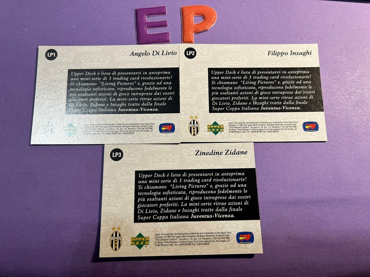 Carte Collection Upper Deck 1998 – Zinédine Zidane Juventus #LP3 – Near Mint