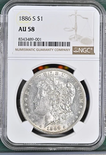 1886-S Morgan Dollar NGC Certified AU58