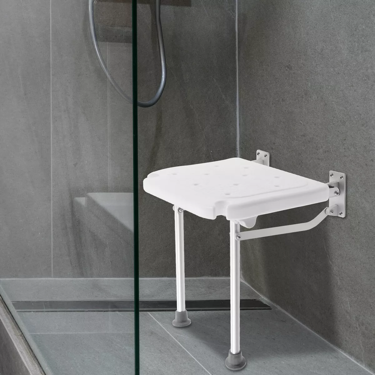 Shower Seat Folding Wall Mounted Bathroom Mobility Stand up Aid