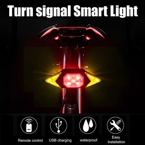 Luz trasera inalámbrica recargable para bicicleta + control remoto - Imagen 2 de 12