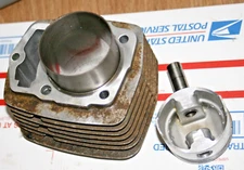 1986 Honda XR200  OEM  CYLINDER BARREL W/PISTON 66mm RINGS PIN ONLY NO CLIPS