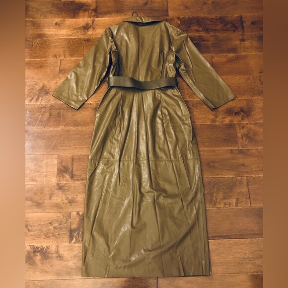 NWT ZARA AW21 KHAKI FAUX LEATHER SHIRT DRESS 3046/271 | eBay NWT ZARA AW21 KHAKI FAUX LEATHER SHIRT DRESS 3046/271 | eBay