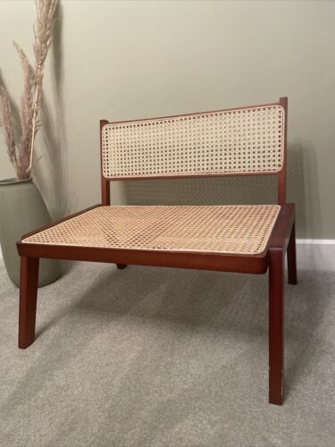 H&M Low lounge chair in meranti wood with a rattan seat and back decorative - 第 1/14 張圖片