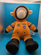 NASA Space Shuttle California Science Center Monkey Astronaut Plush 14" Orange