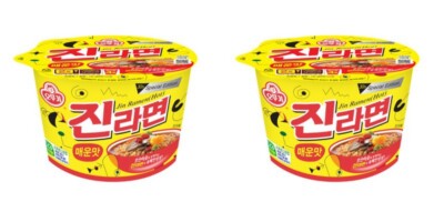Korean Instant Noodle OTTOGI JIN RAMEN HOT Big Size 2pack Cup Ramen Ramyun