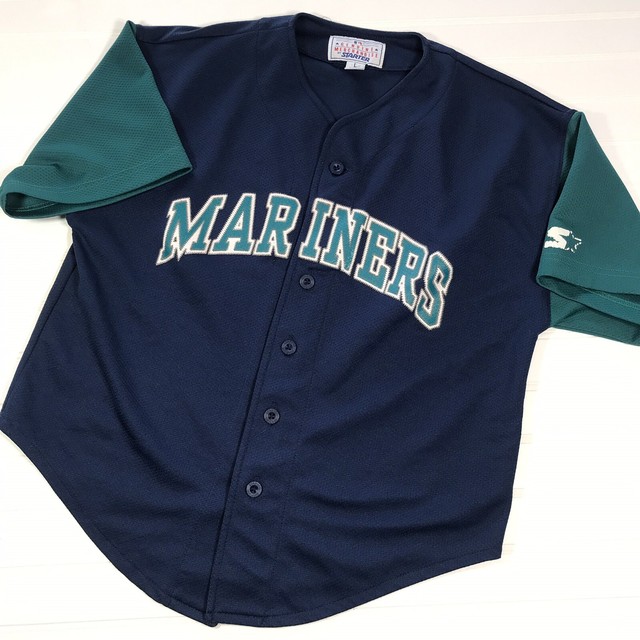 SEATTLE MARINERS BOYS YOUTH SIZE LARGE STARTER JERSEY NAVY MLB eBay