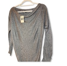 WOMENS GUESS Los Angeles Small Light GRAY SWEATER -N-