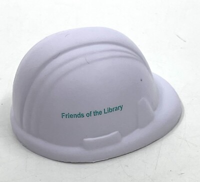  Friends of the Library  White Hard Hat Stress Reliever Squeeze Ball