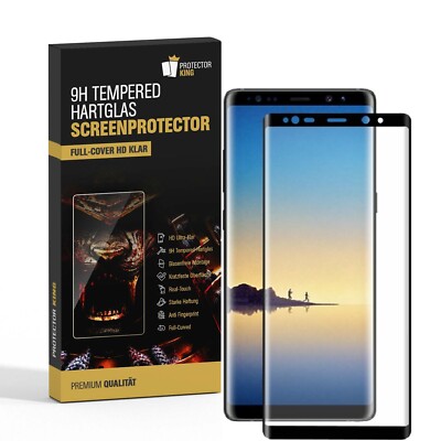 4x 9H Hartglas für Samsung Galaxy Note 8 FULL CURVED Schutzglas Displayglas SW