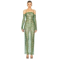THE NEW ARRIVALS BY ILKYAZ OZEL Moss Dress in Jade Imperial 36 4 New Womens Gown
