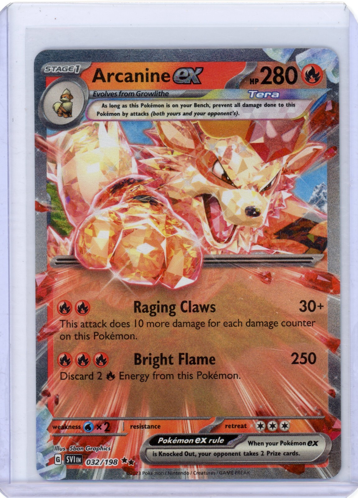 2023 Pokemon Scarlet & Violet Base Set - Arcanine EX #32/198