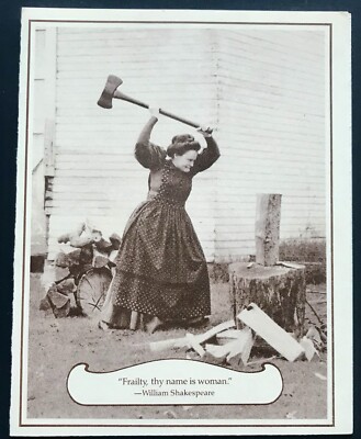 VTG~ Virginia Slims Notecard~  Frailty Thy Name Is Woman .