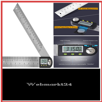 Protractor Digital mit LCD-Display und 360°-Winkelmaß für Holzbearbeitung & W...