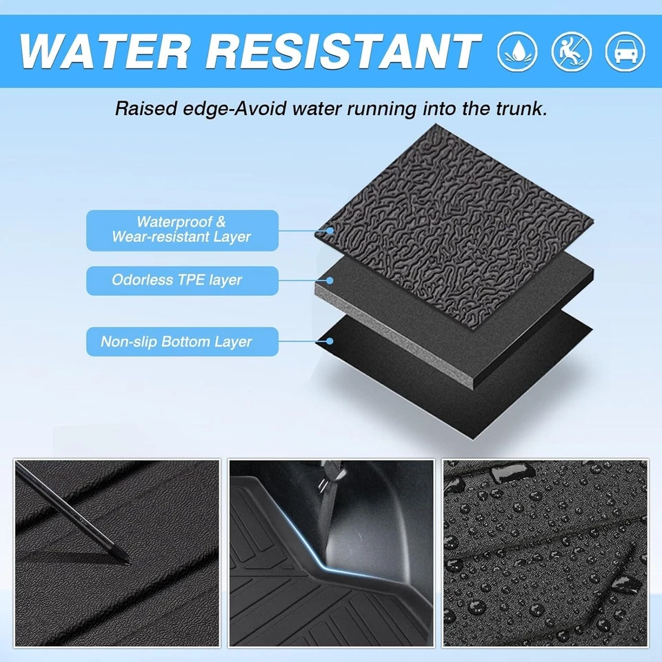 Rear Cargo Mat, Boot Liner Tray Protector TPE Material For Subaru XV 2012-2023 - image 4 of 4