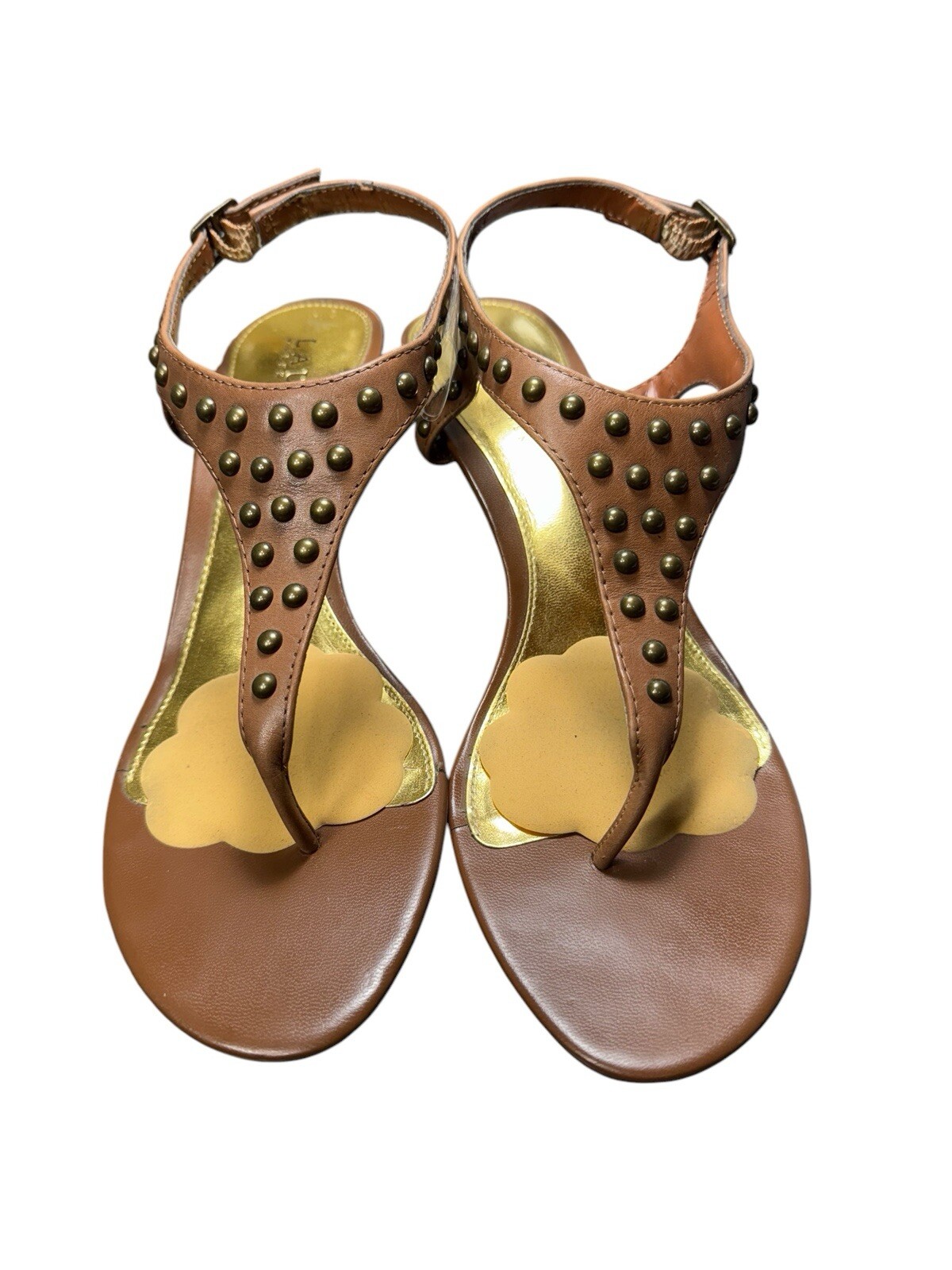 Lauren Ralph Lauren Black Studded Sandals Size 8.5 Womens