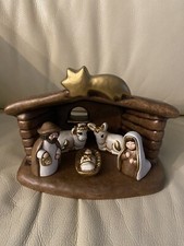 Presepe Thun Sacra Famiglia Bue Asinello Natur