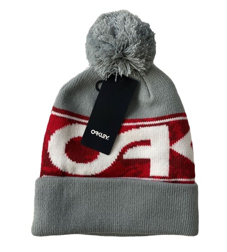 Neu mit Etikett Oakley B1B Logo Wanderlust Bündchen Strick Bommel Beanie steingrau Einheitsgröße - Bild 1 von 3