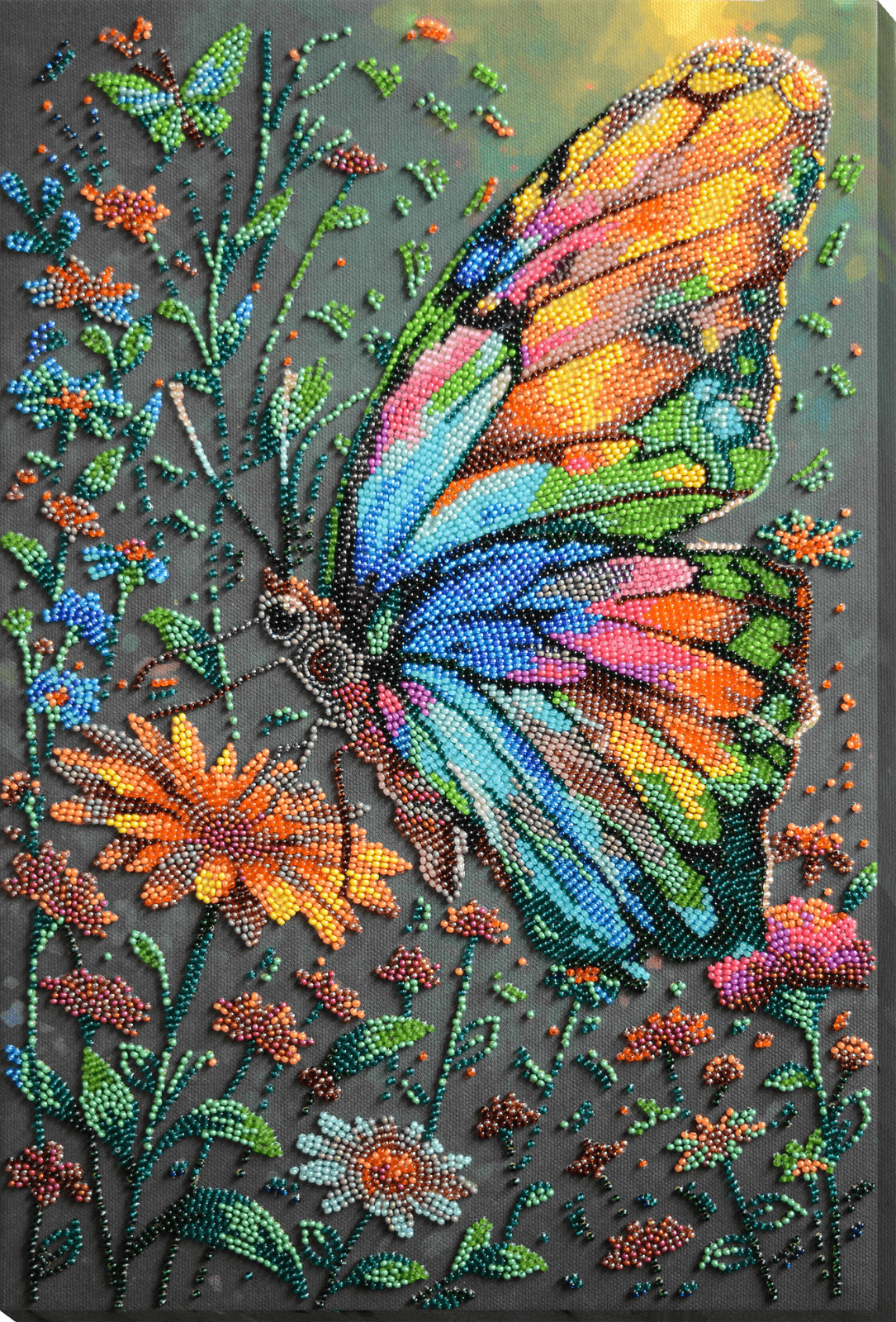 Kit de bordado de cuentas de mariposa de colores - Juego de manualidades de...