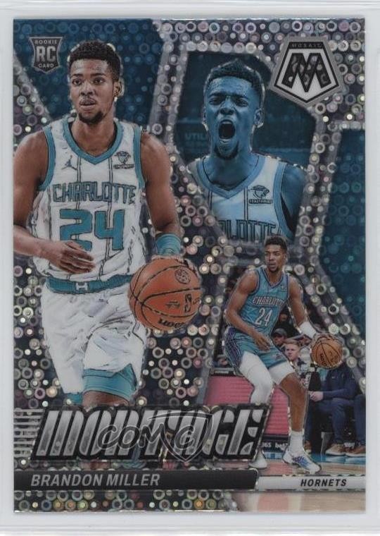 2023-24 Panini Mosaic Montage Fast Break Prizm Brandon Miller #12 Rookie RC 9cr