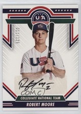2022 Panini USA Baseball Stars & Stripes Black Ink 11/125 Robert Moore Auto sc8