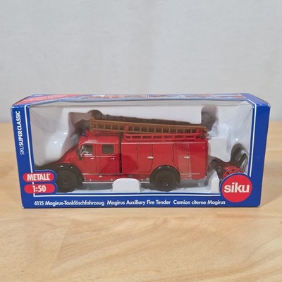 Magirus Auxiliary Fire Tender SIKU 4115 1/50 NEW OPEN BOX Truck Metal