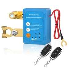 12V 24V 240A Remote Battery Disconnect Kill Switch with Voltage Indicator