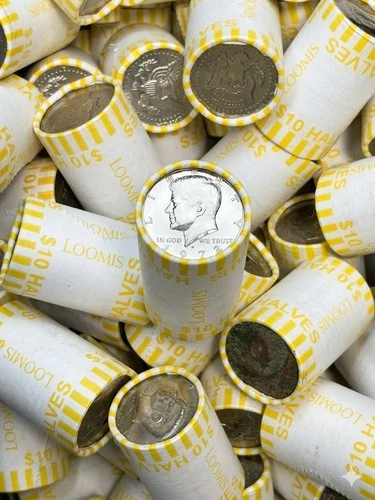 Kennedy Half Dollar Unsearched Bank Roll - 20 COINS PER ROLL🇺🇸 Look for Silver