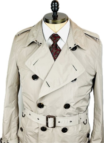 Burberry Trenchcoat M Herren Doppelreiher Mantel Jacken Brit Beige Kurzmantel - Bild 2 von 11