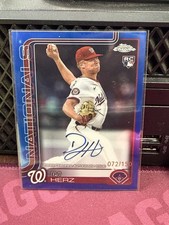 2025 Topps Chrome Update Series Autographs DJ Herz Blue Refractor /150 (AU, RC)