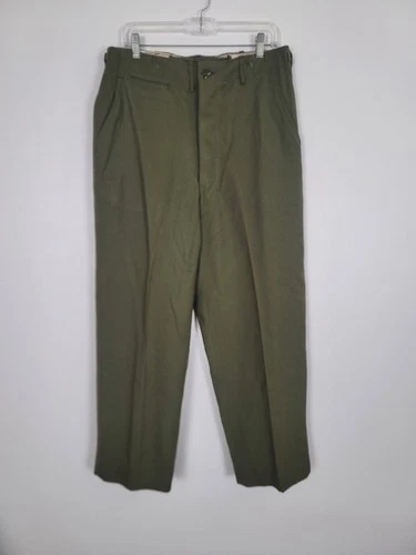 Vintage M-1951 Trousers Vietnam Era 50’s Field Wool Green U.S Military Medium
