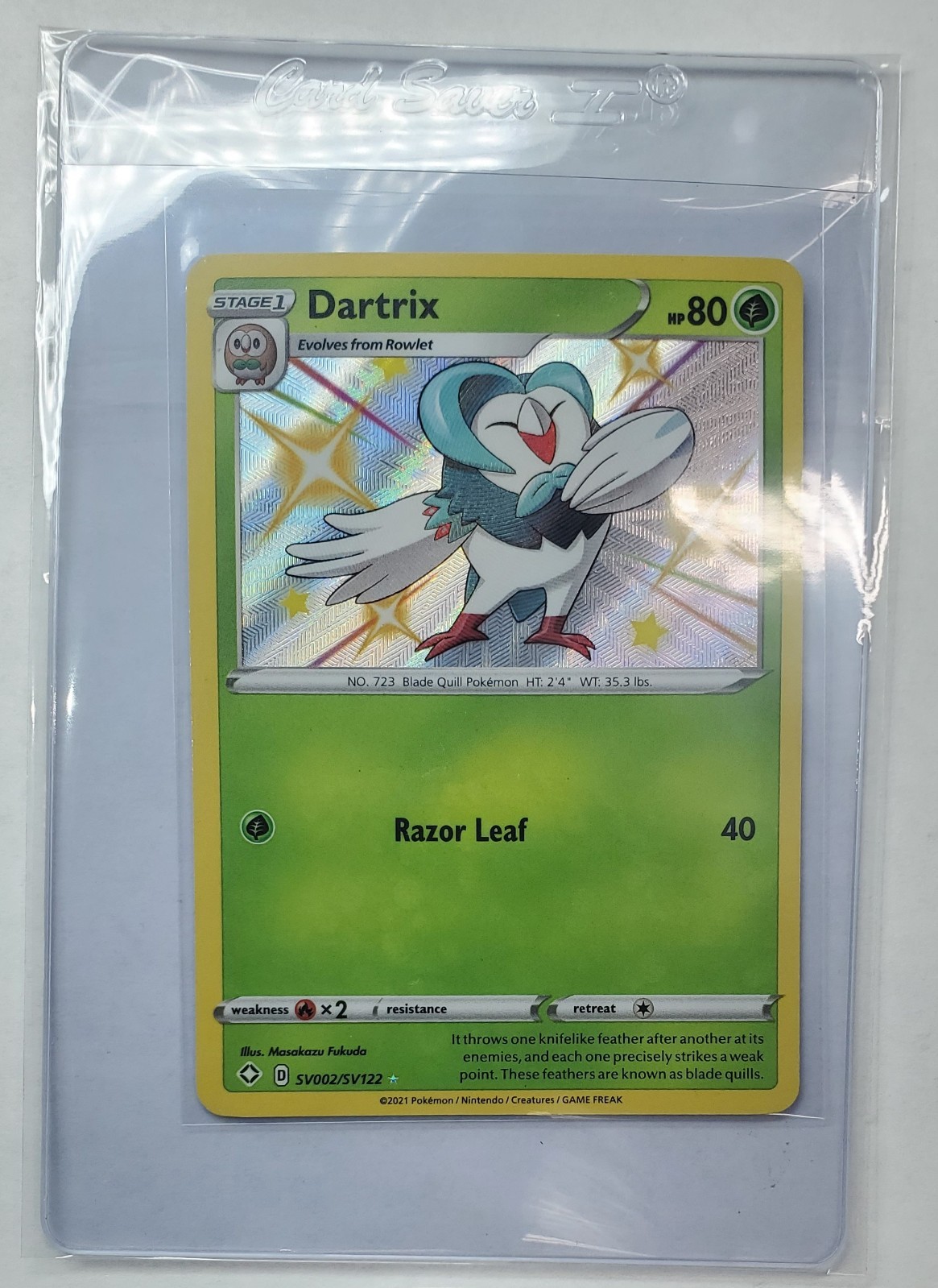 Dartrix SV002/SV122 Shining Fates Shiny Vault Pokemon TCG Near Mint (SEE PHOTOS)