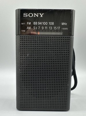 Sony ICF-P27 Portable Pocket FM/AM Hand Radio, Built-in Speaker Tested Working 