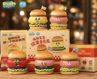 SpongeBob Krabby Patty Stacking Series Blind Box Light Up Figure Sealed New