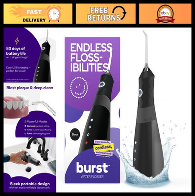 Portable Electric Water Flosser for Teeth Cleaning | 3 Modes, Cordless, Plaque R