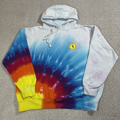 Zeds Dead Hoodie Mens Large Tie Dye Sweatshirt Pullover Dub Step EDM Concert