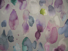 Voyage Maison Fabric Raindrops Damson Upholstery Cushion Curtain 3.6 Metres