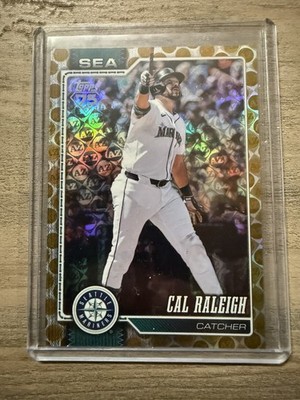 2026 Topps Series 1 Cal Raleigh Gold spring training foil 14/50 Mariners 